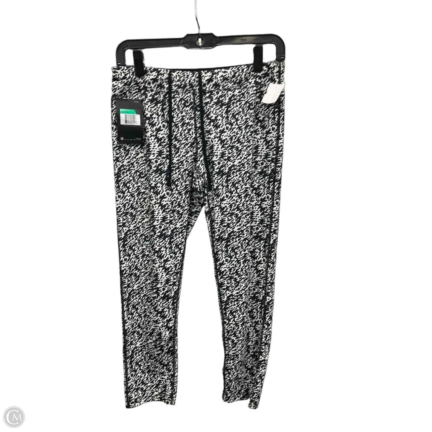 Athletic Leggings By Nike Apparel In Black & White, Size: M