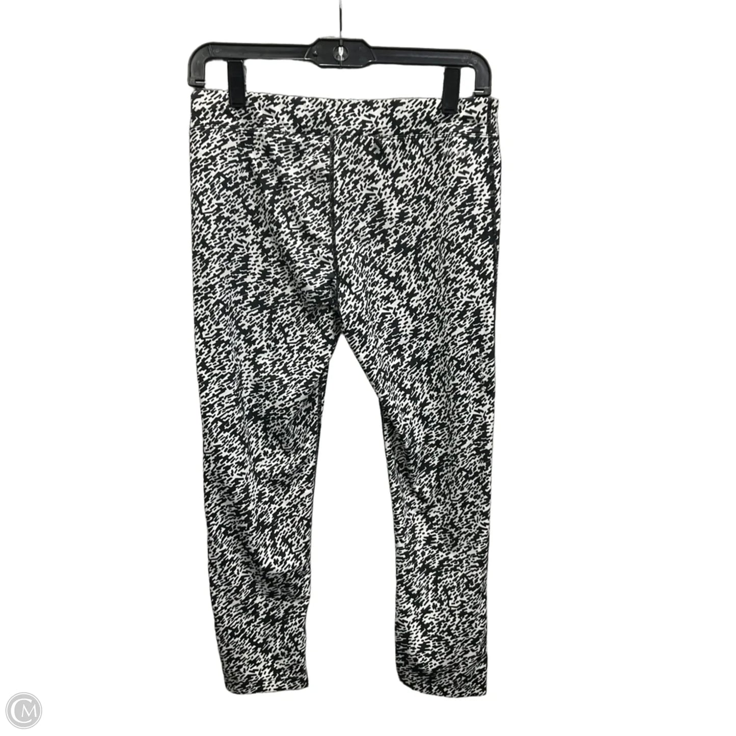 Athletic Leggings By Nike Apparel In Black & White, Size: M