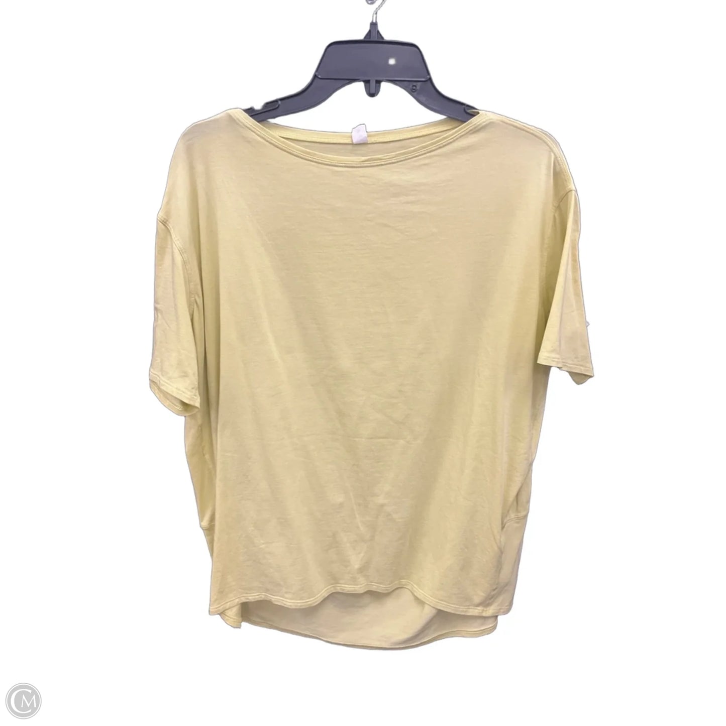 Athletic Top Short Sleeve By Lululemon In Yellow, Size: M