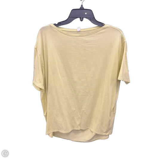 Athletic Top Short Sleeve By Lululemon In Yellow, Size: M