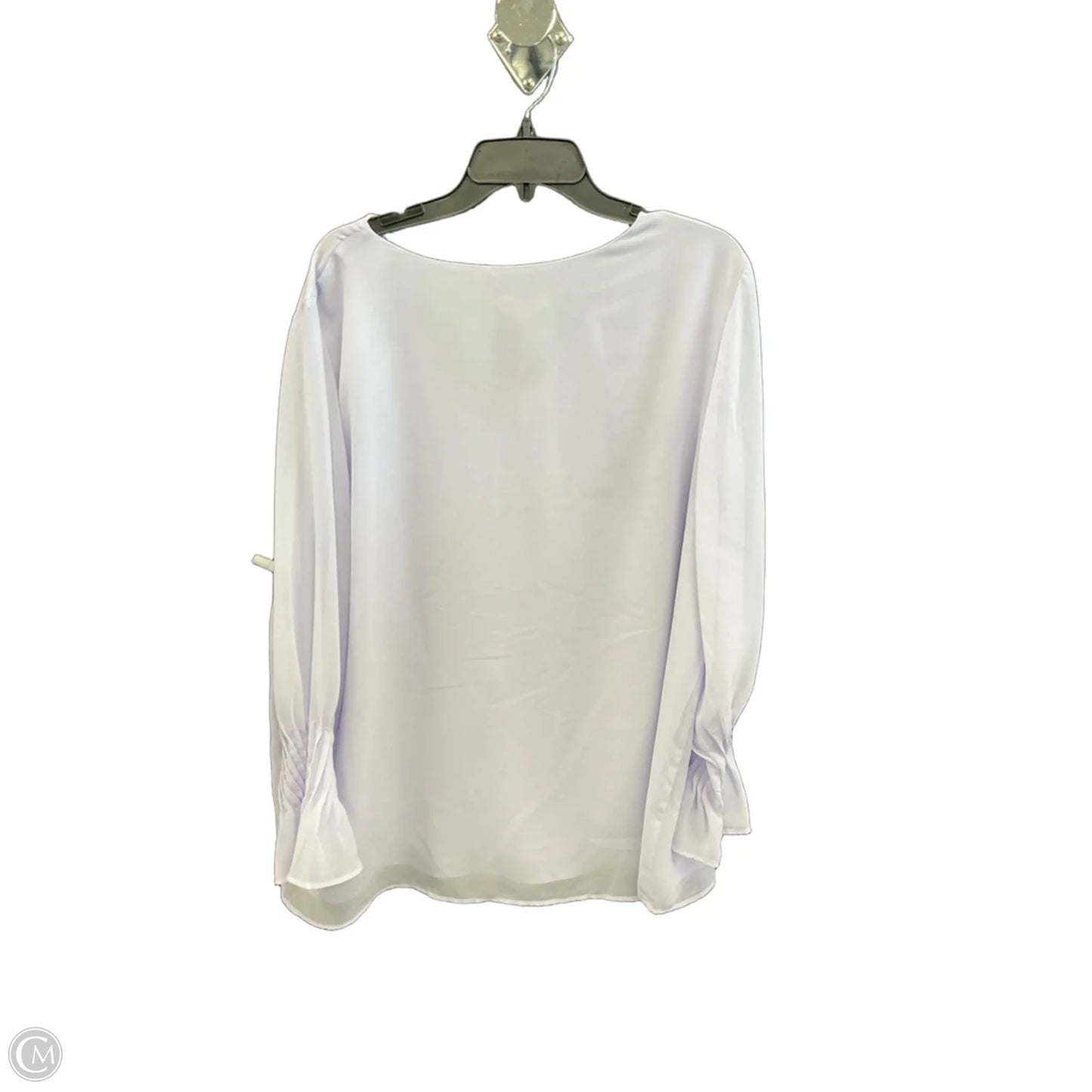 Top Long Sleeve By Calvin Klein In Purple, Size: 1x