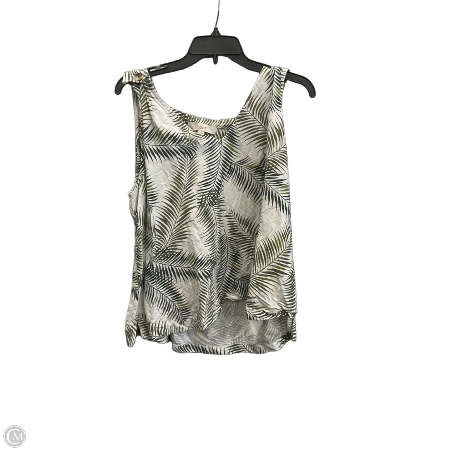 Top Sleeveless By Loft In Tropical Print, Size: Xl