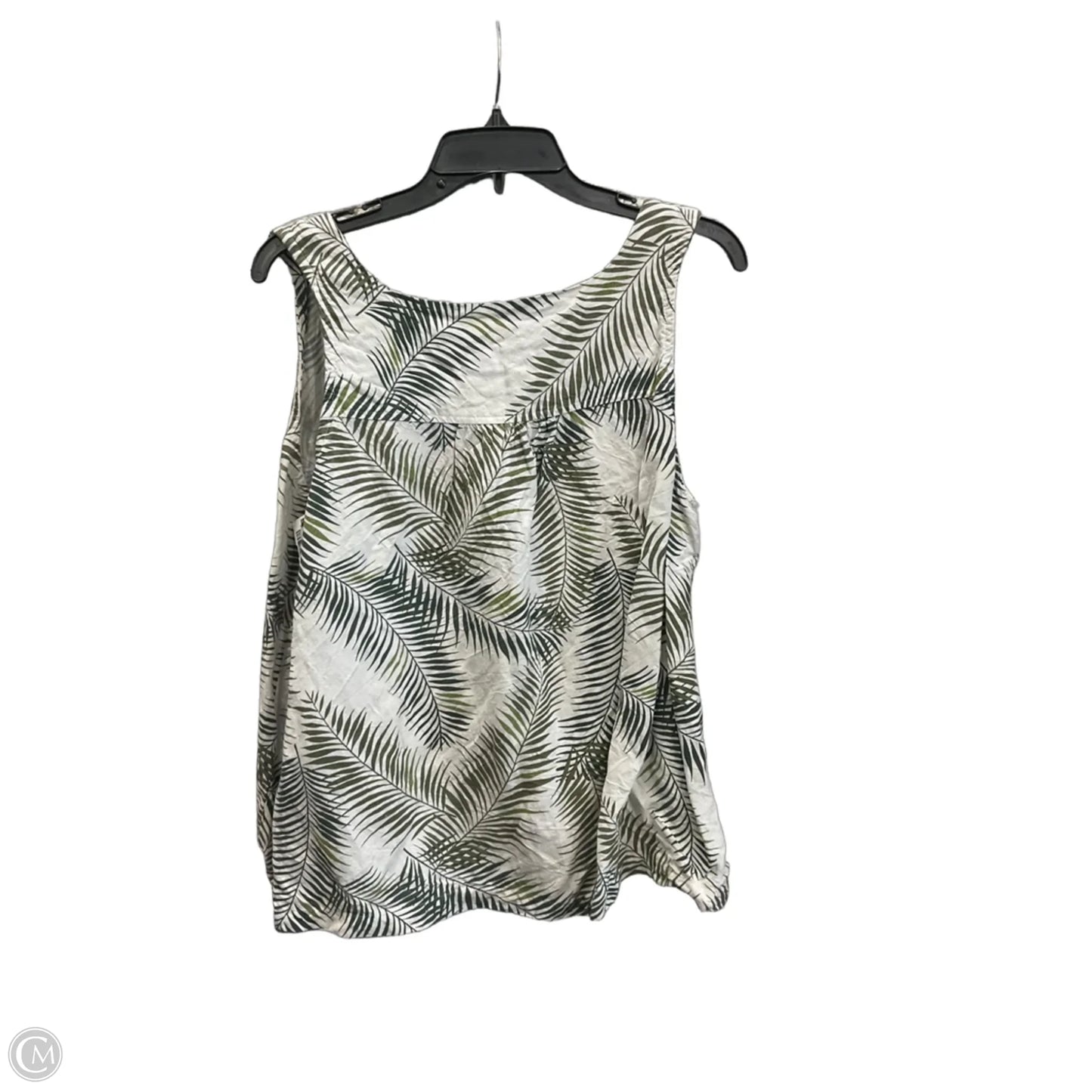 Top Sleeveless By Loft In Tropical Print, Size: Xl
