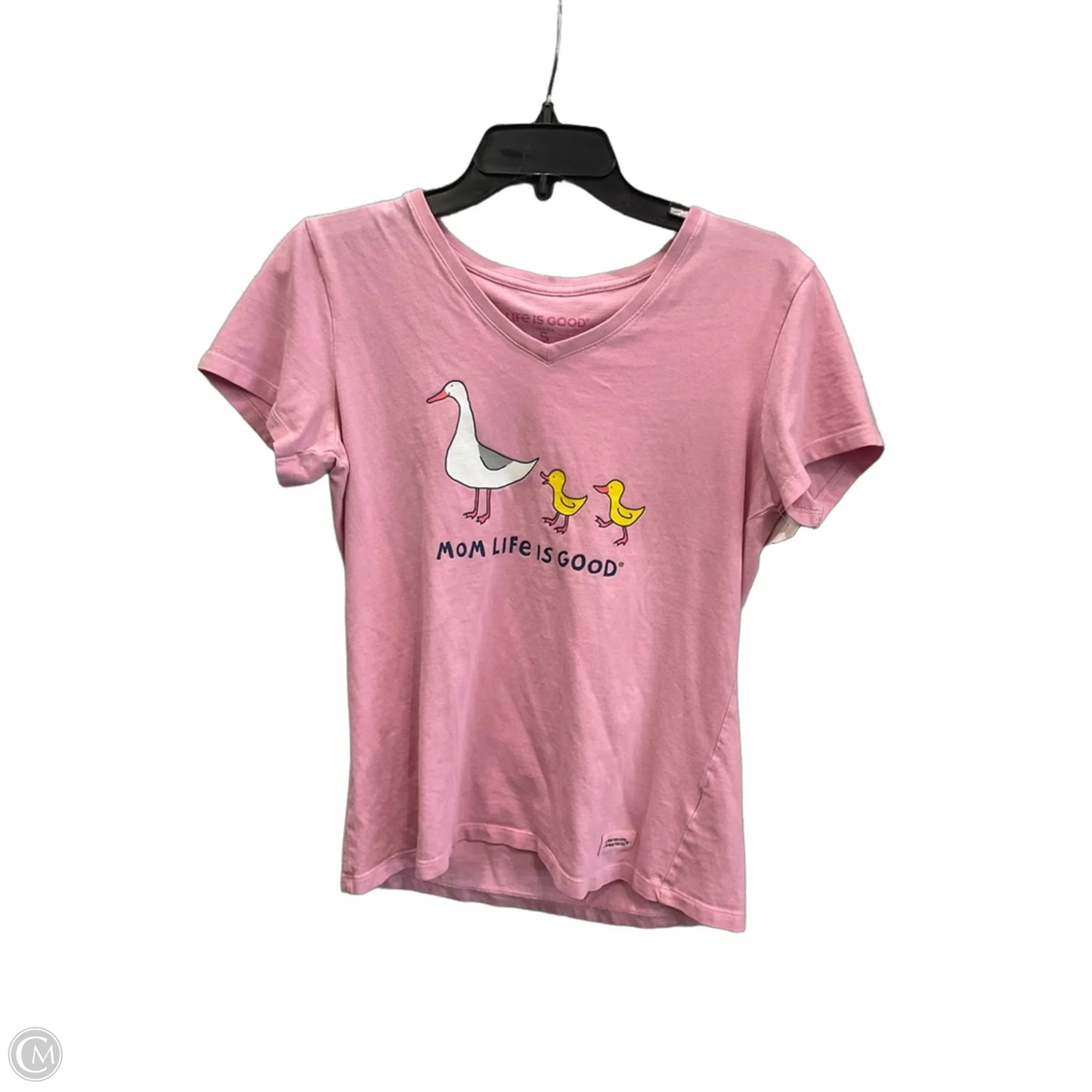 Top Short Sleeve Basic By Life Is Good In Pink, Size: S