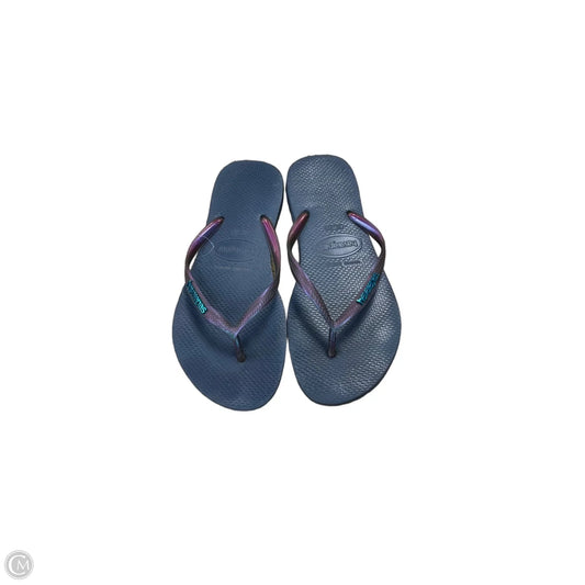 Sandals Flip Flops By Havaianas In Navy, Size: 8.5