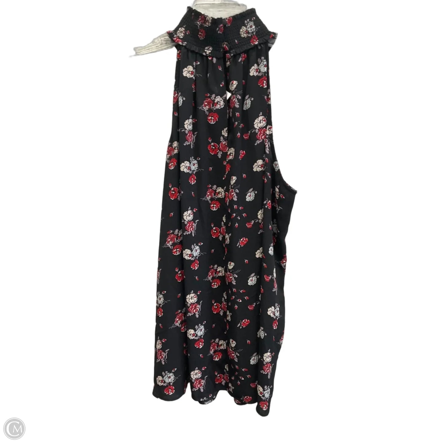 Top Sleeveless By Loft In Black & Red, Size: S