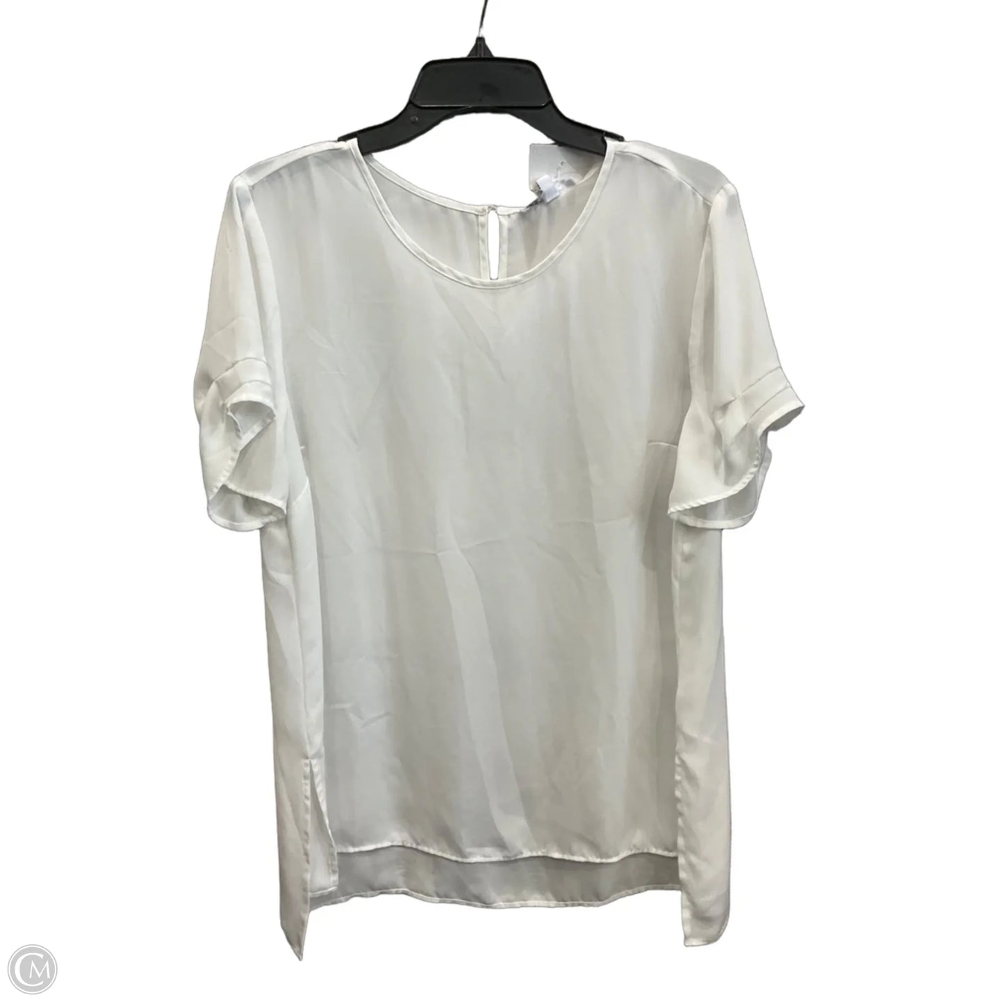 Top Short Sleeve By Dr2 In White, Size: L