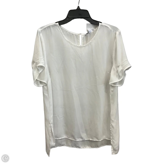 Top Short Sleeve By Dr2 In White, Size: L
