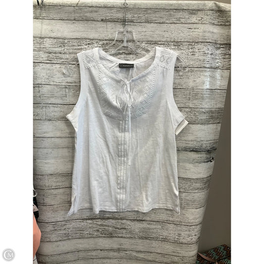 Top Sleeveless By Rafaella In White, Size: S