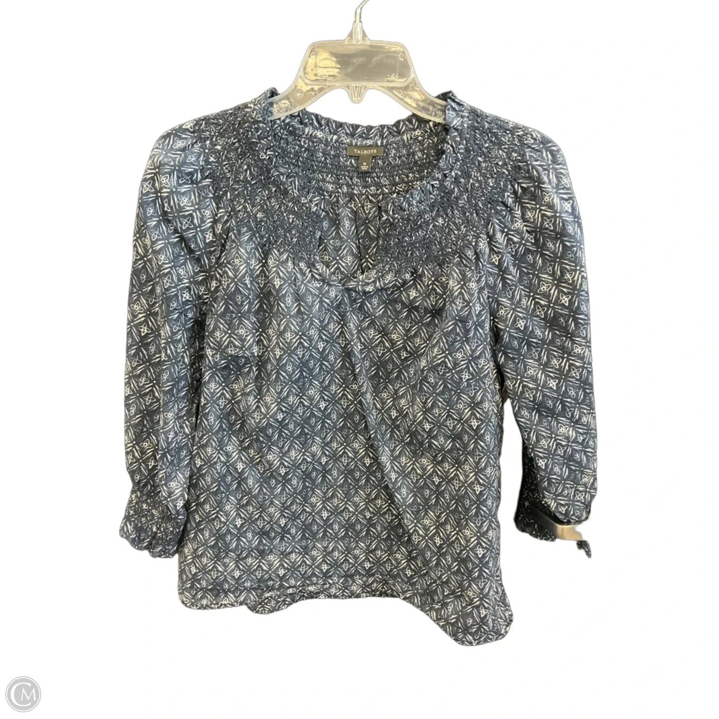 Top Long Sleeve By Talbots In Blue, Size: M