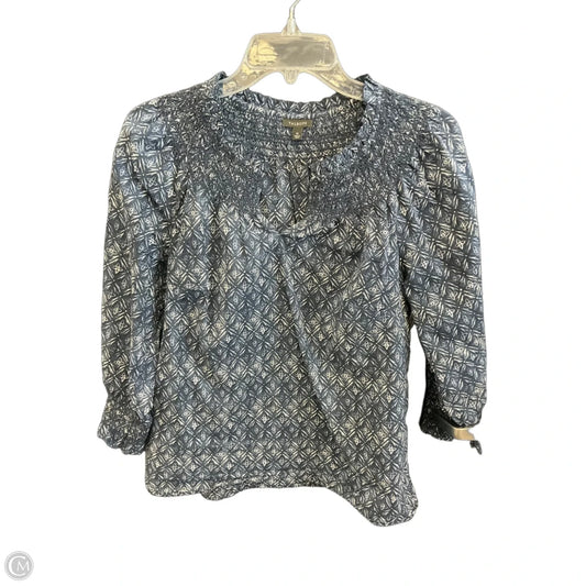 Top Long Sleeve By Talbots In Blue, Size: M