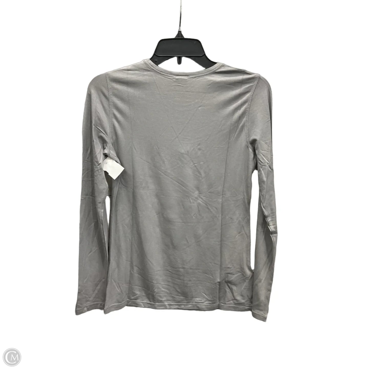 Top Long Sleeve Basic By Ann Taylor In Grey, Size: M
