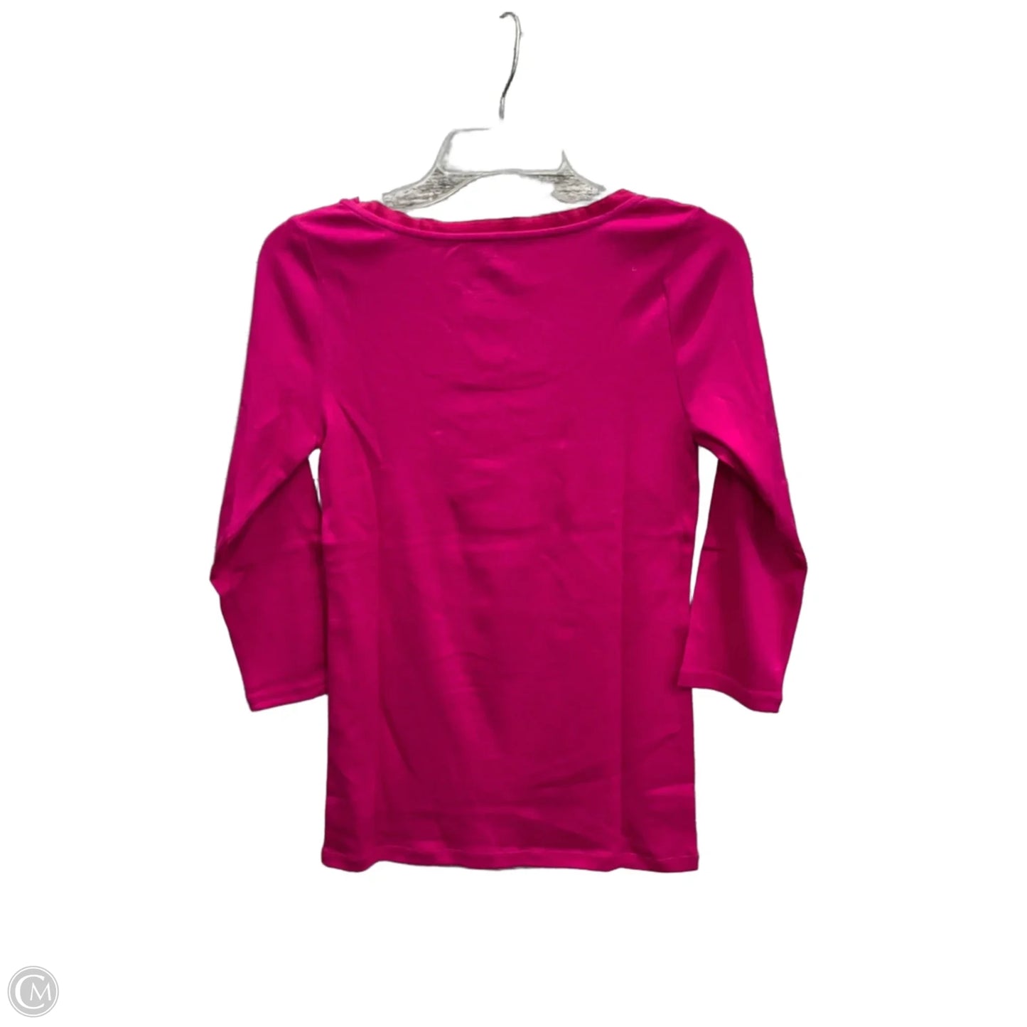Top 3/4 Sleeve Basic By Ann Taylor In Pink, Size: M