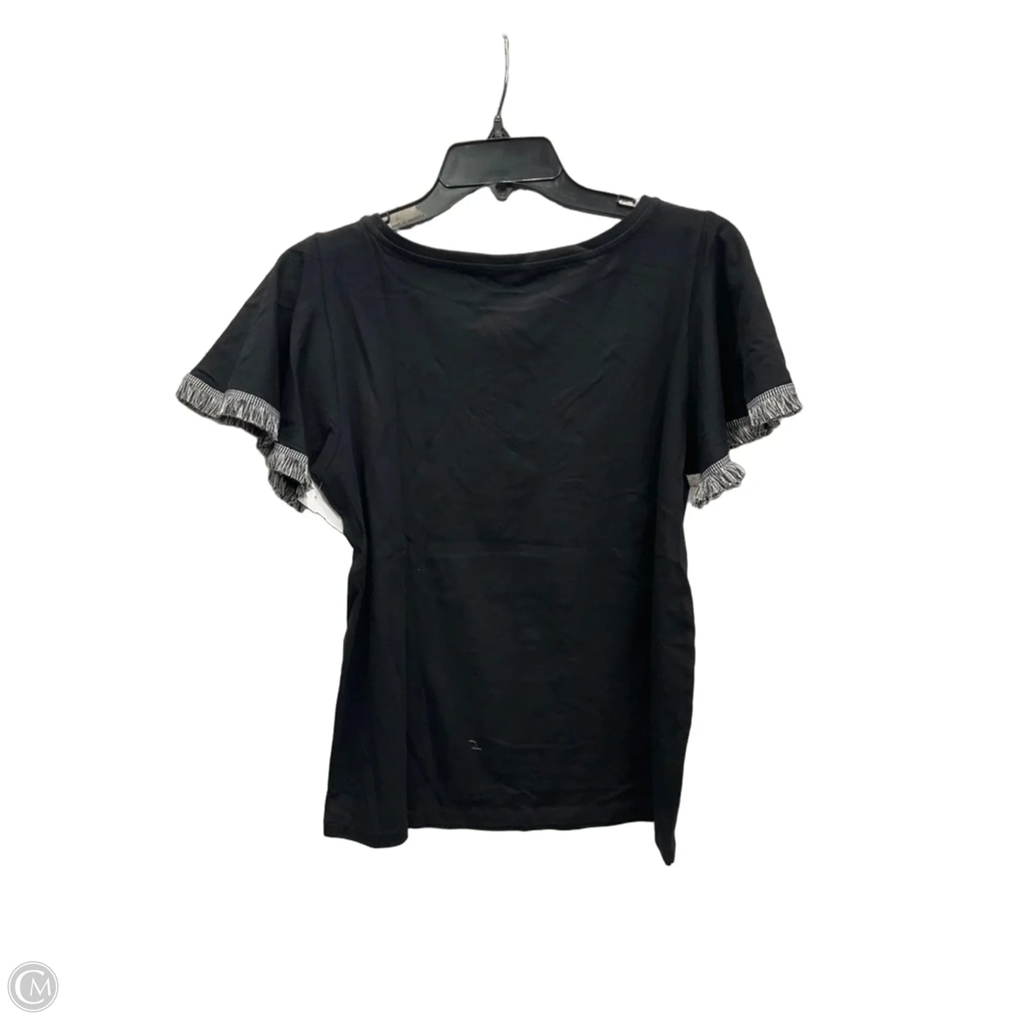 Top Short Sleeve By Ann Taylor In Black, Size: S