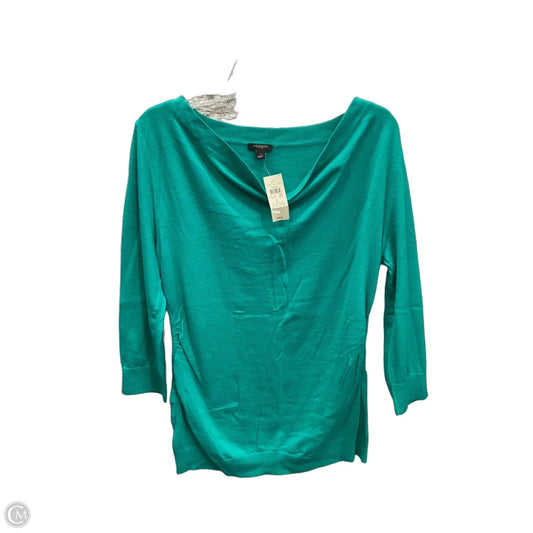 Top 3/4 Sleeve By Ann Taylor In Teal, Size: L