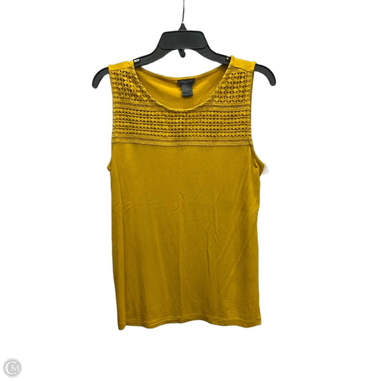 Top Sleeveless By Ann Taylor In Yellow, Size: M