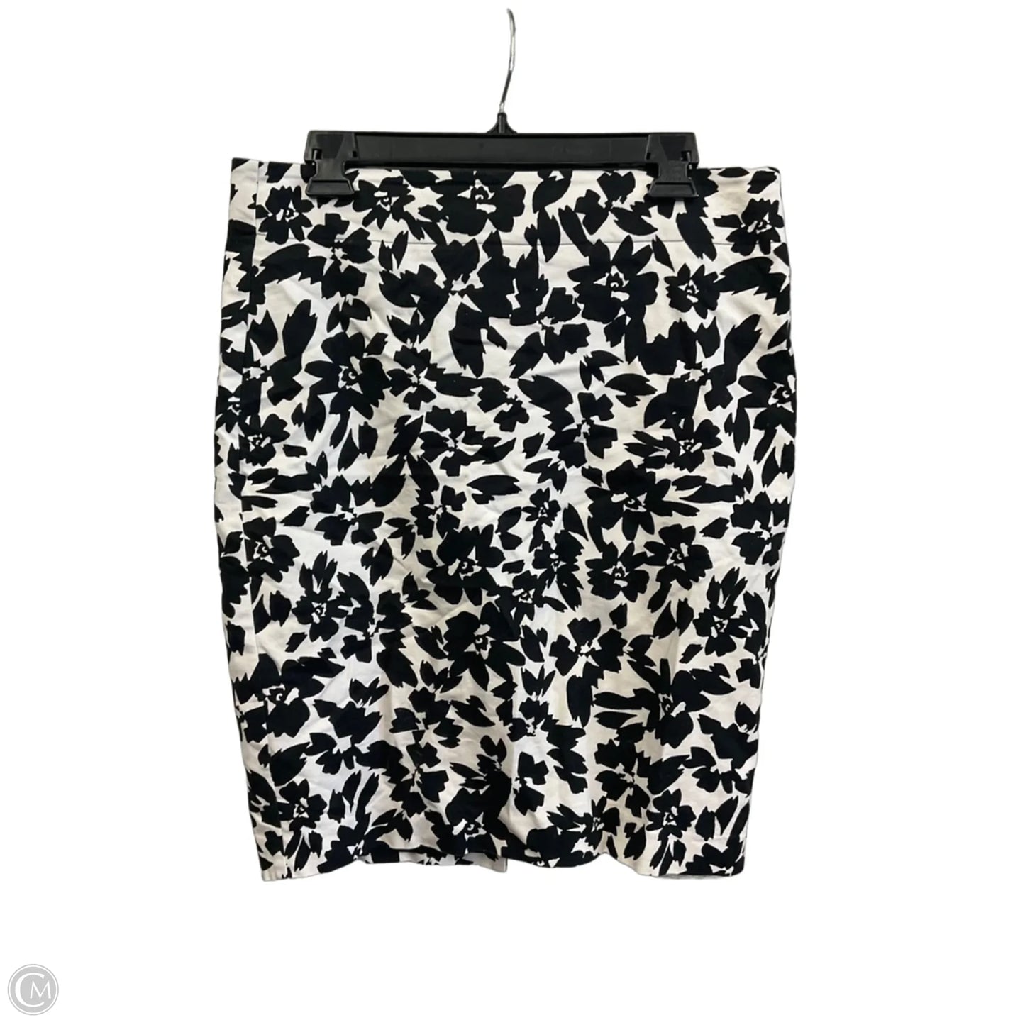 Skirt Midi By Loft In Black & White, Size: 10