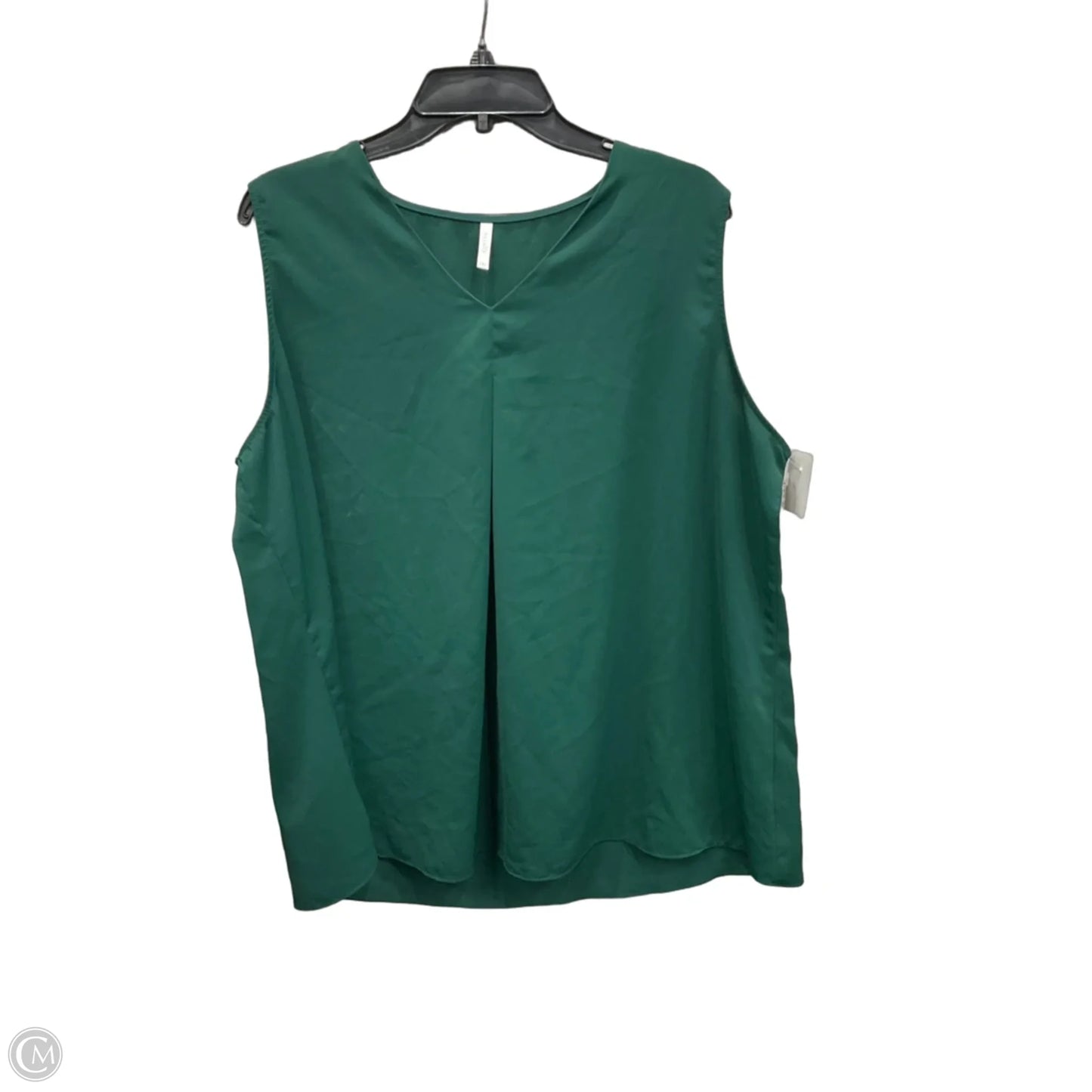 Top Sleeveless By Clothes Mentor In Green, Size: 2x