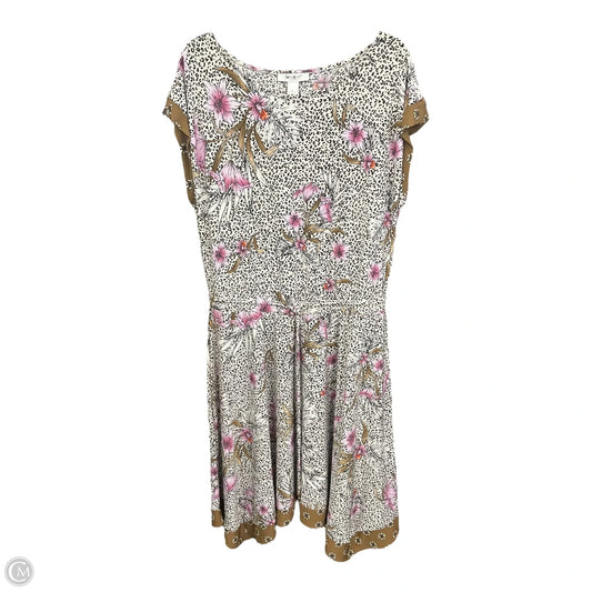 Dress Casual Midi By White House Black Market In Floral Print, Size: L
