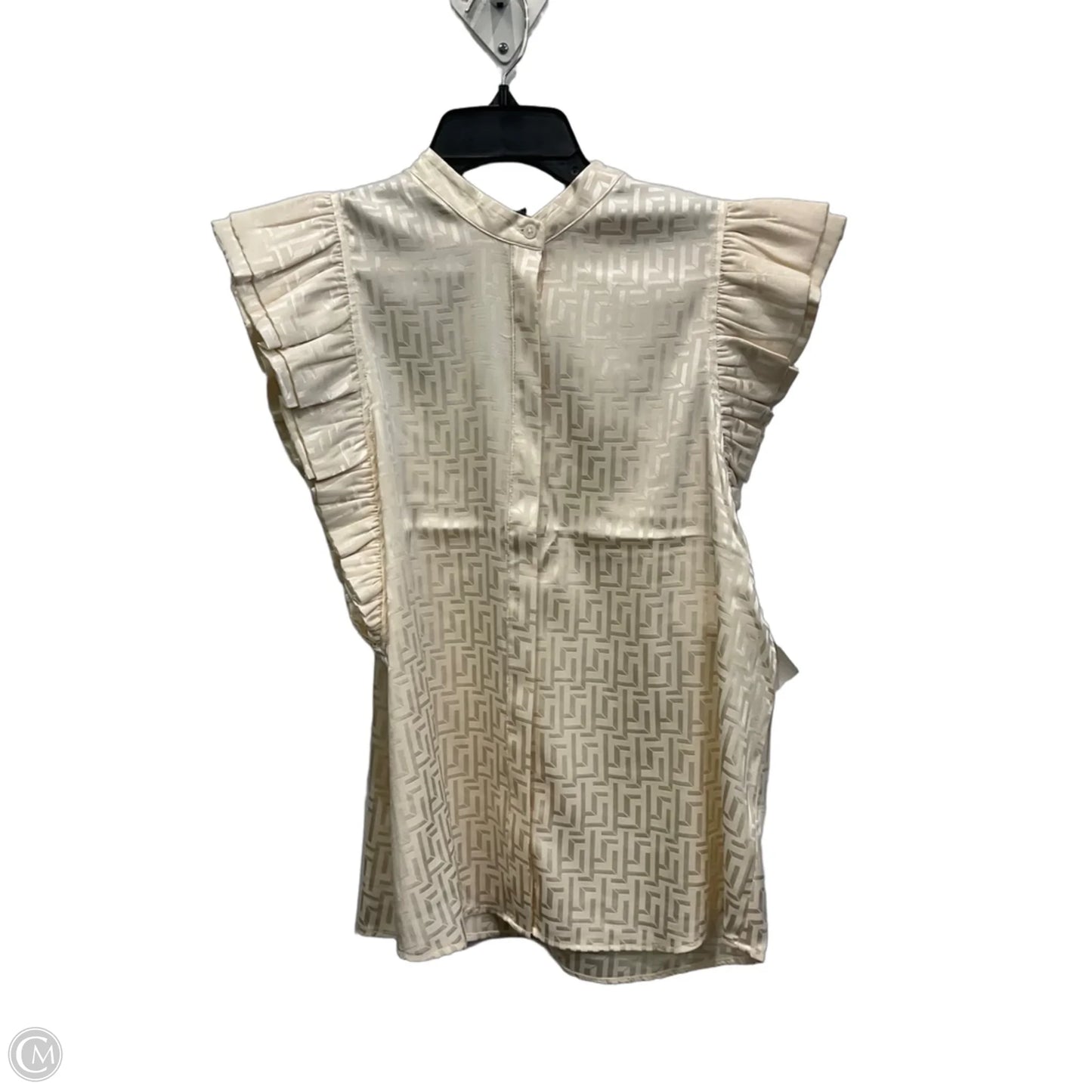 Blouse Sleeveless By Express In Cream, Size: M