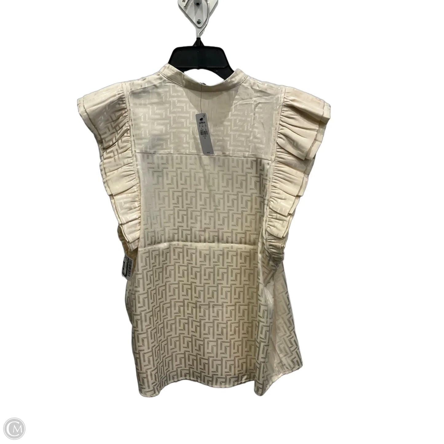 Blouse Sleeveless By Express In Cream, Size: M