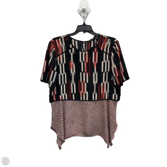 Top Short Sleeve By Bcbgmaxazria In Multi-colored, Size: M