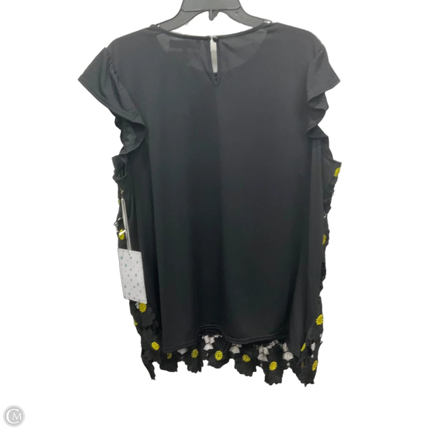 Top Sleeveless By Sweet Rain In Black & Yellow, Size: 2x
