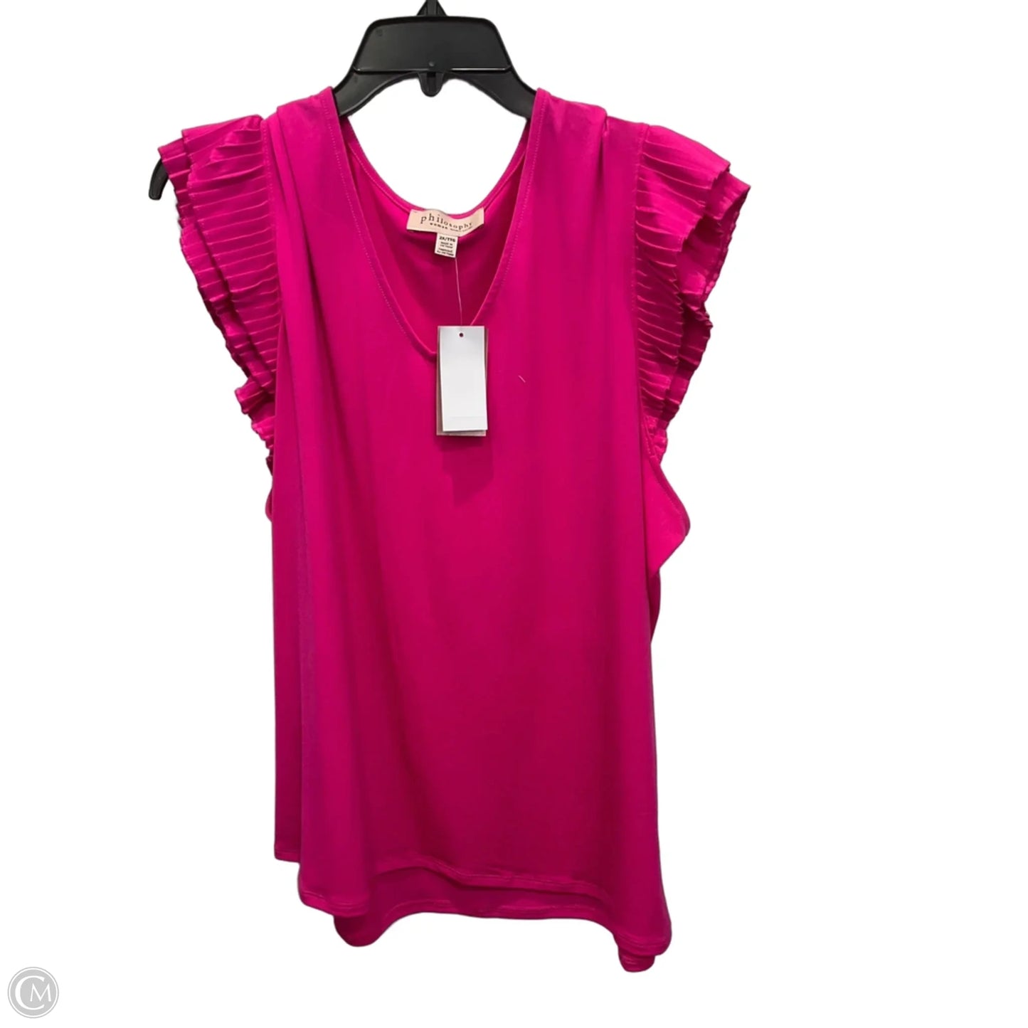 Top Sleeveless By Philosophy In Pink, Size: 2x