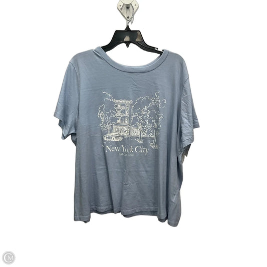 Top Short Sleeve Basic By Old Navy In Blue, Size: 2x