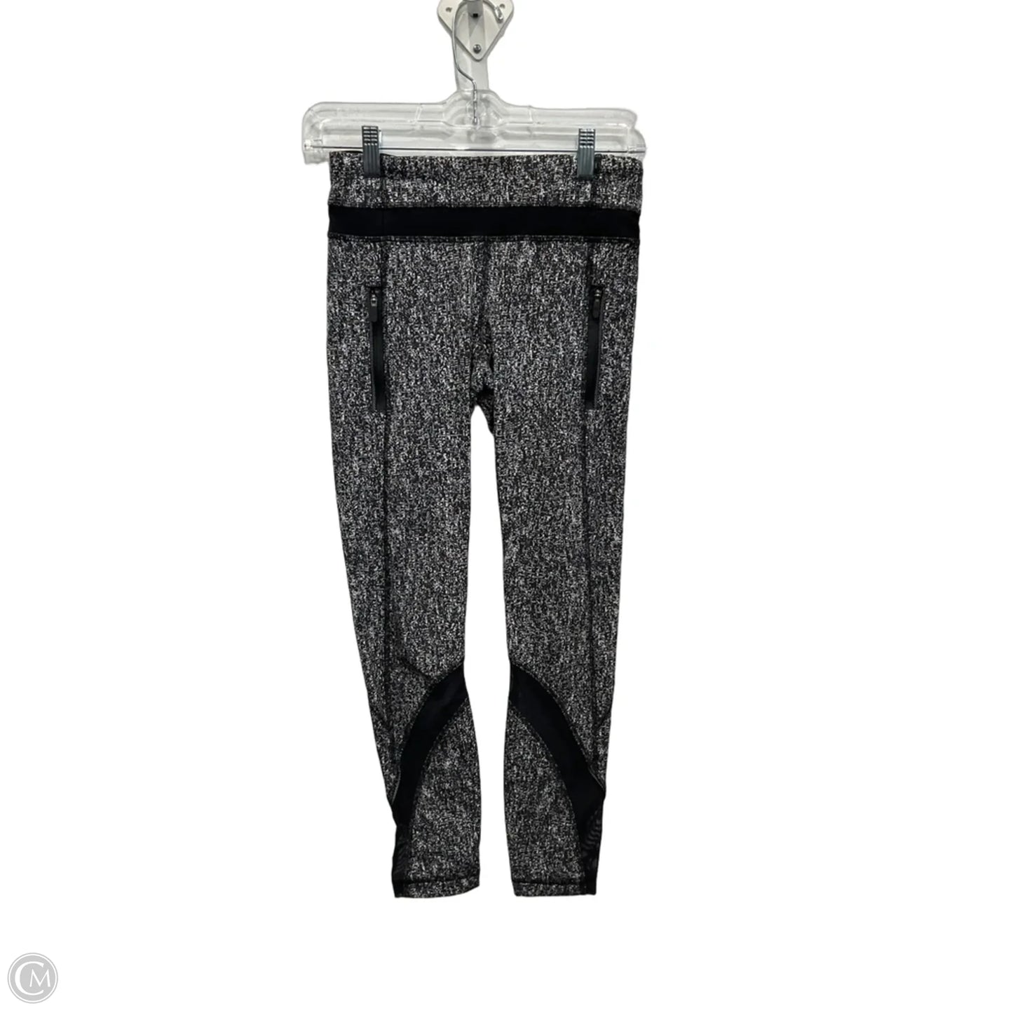 Athletic Leggings By Lululemon In Black & Grey, Size: S