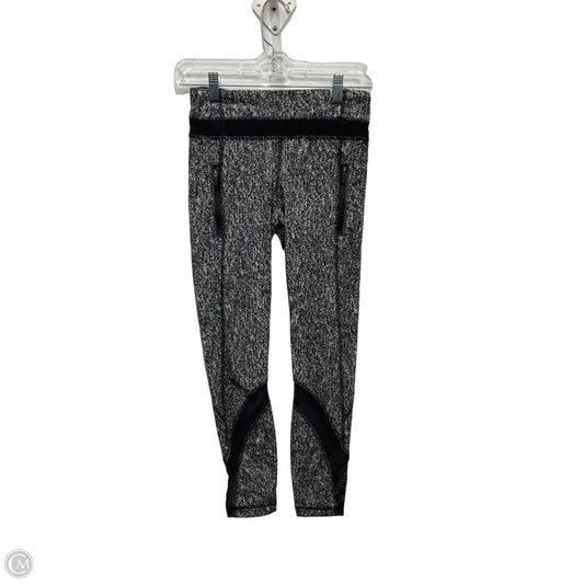 Athletic Leggings By Lululemon In Black & Grey, Size: S