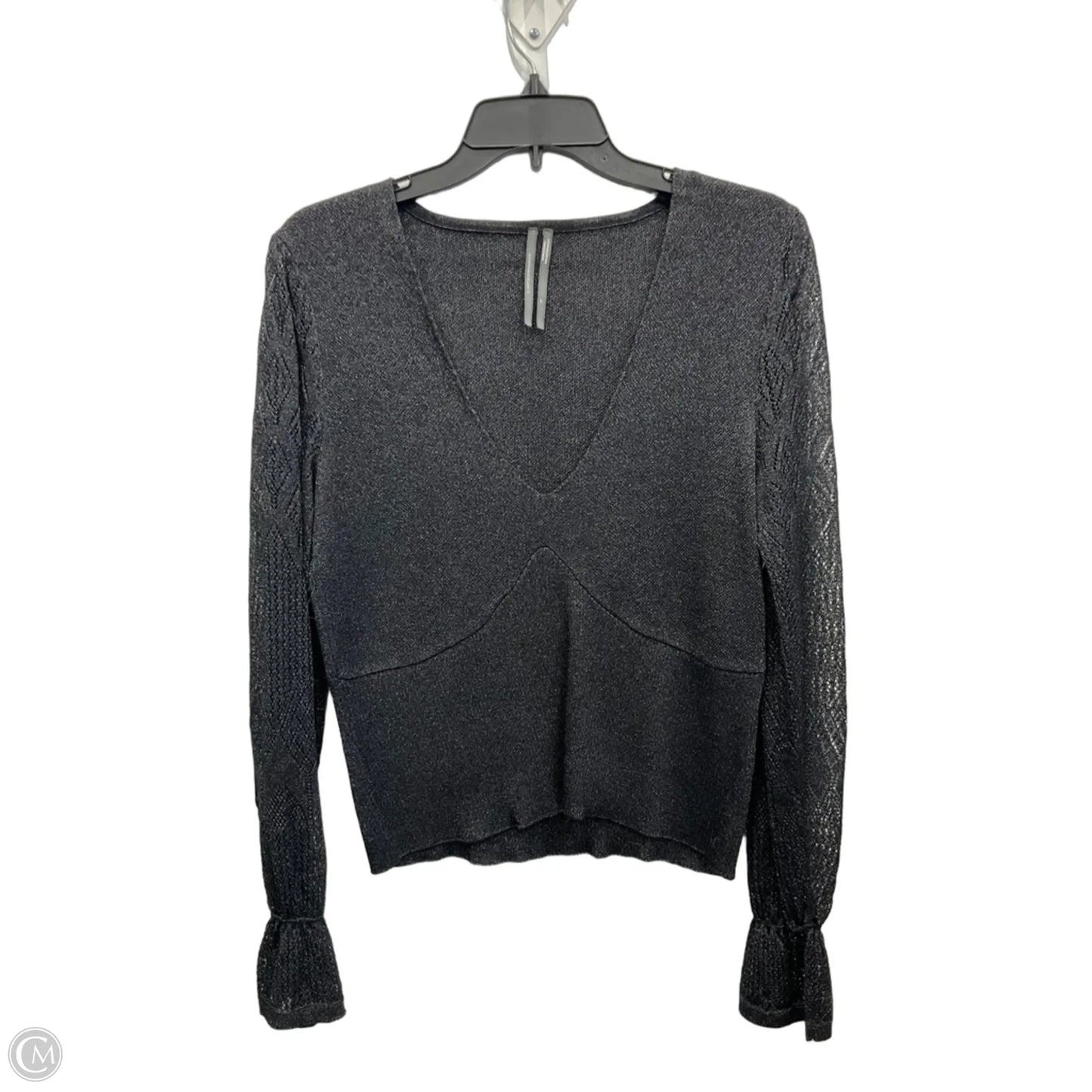 Top Long Sleeve By Anthropologie In Black, Size: M