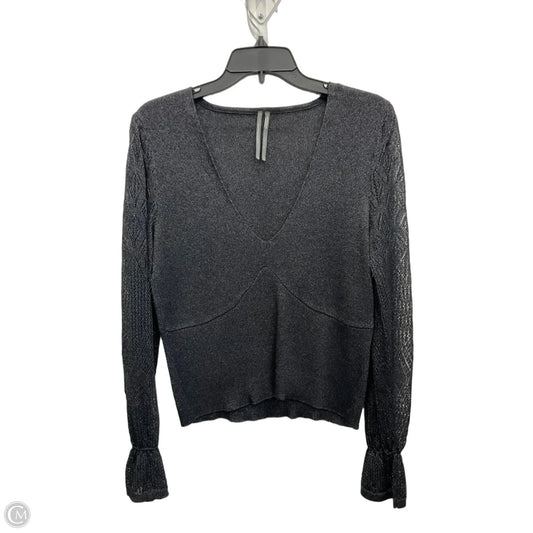 Top Long Sleeve By Anthropologie In Black, Size: M