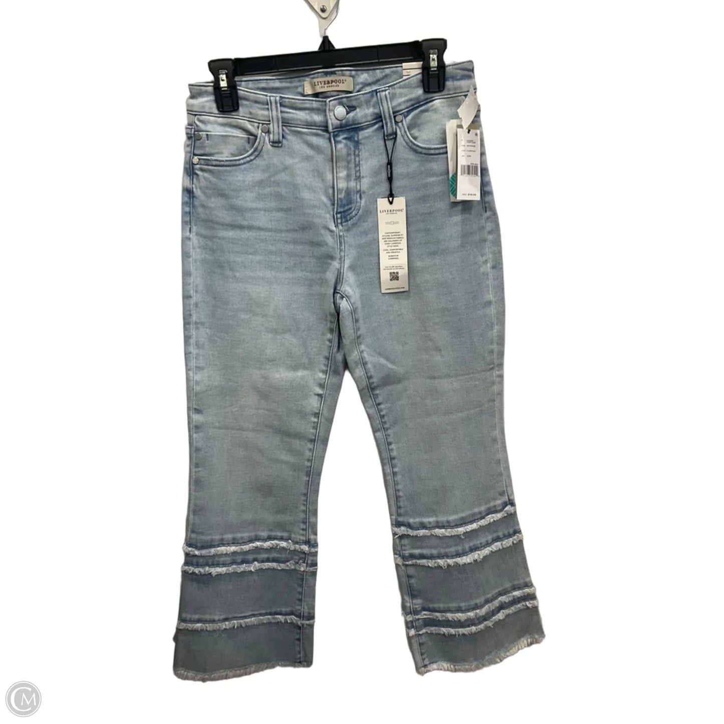 Jeans Straight By Liverpool In Blue Denim, Size: 6