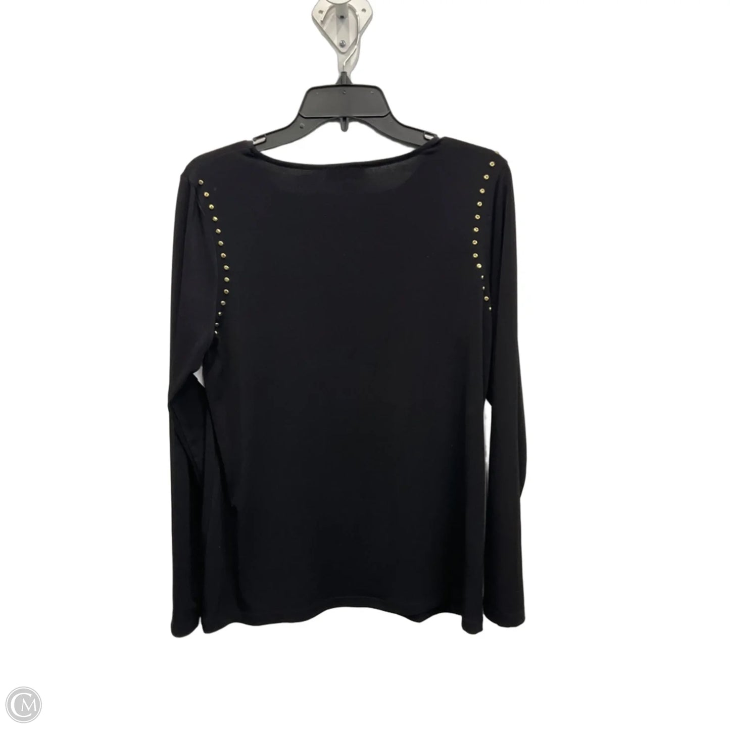 Top Long Sleeve By Calvin Klein In Black, Size: M