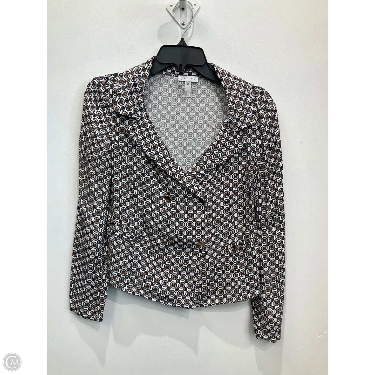 Blazer By Leith In Brown & White, Size: Xs