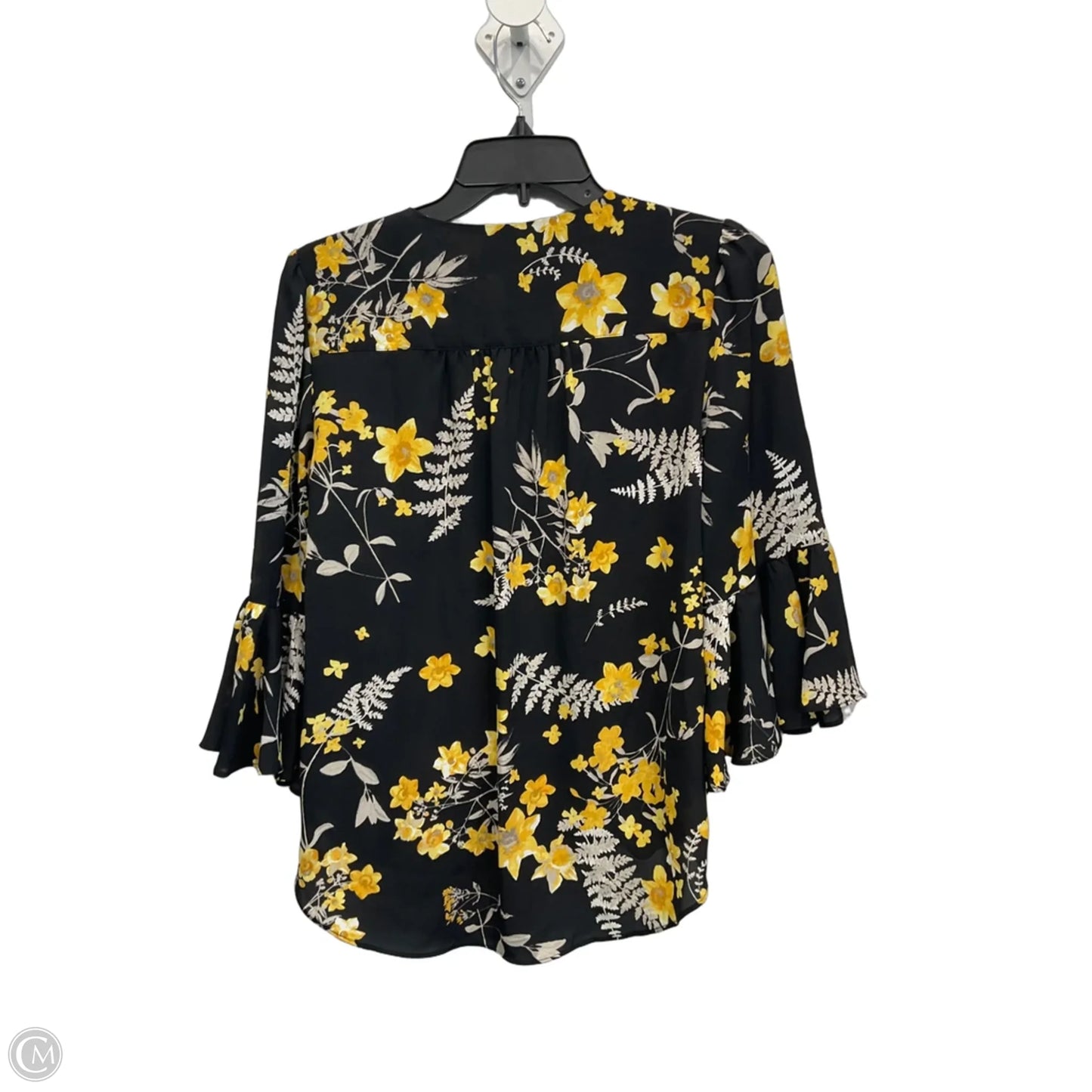Top Long Sleeve By International Concepts In Floral Print, Size: S