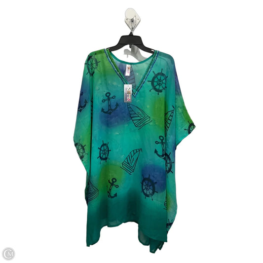 Swimwear Cover-up By Clothes Mentor In Blue & Green, Size: Osfm