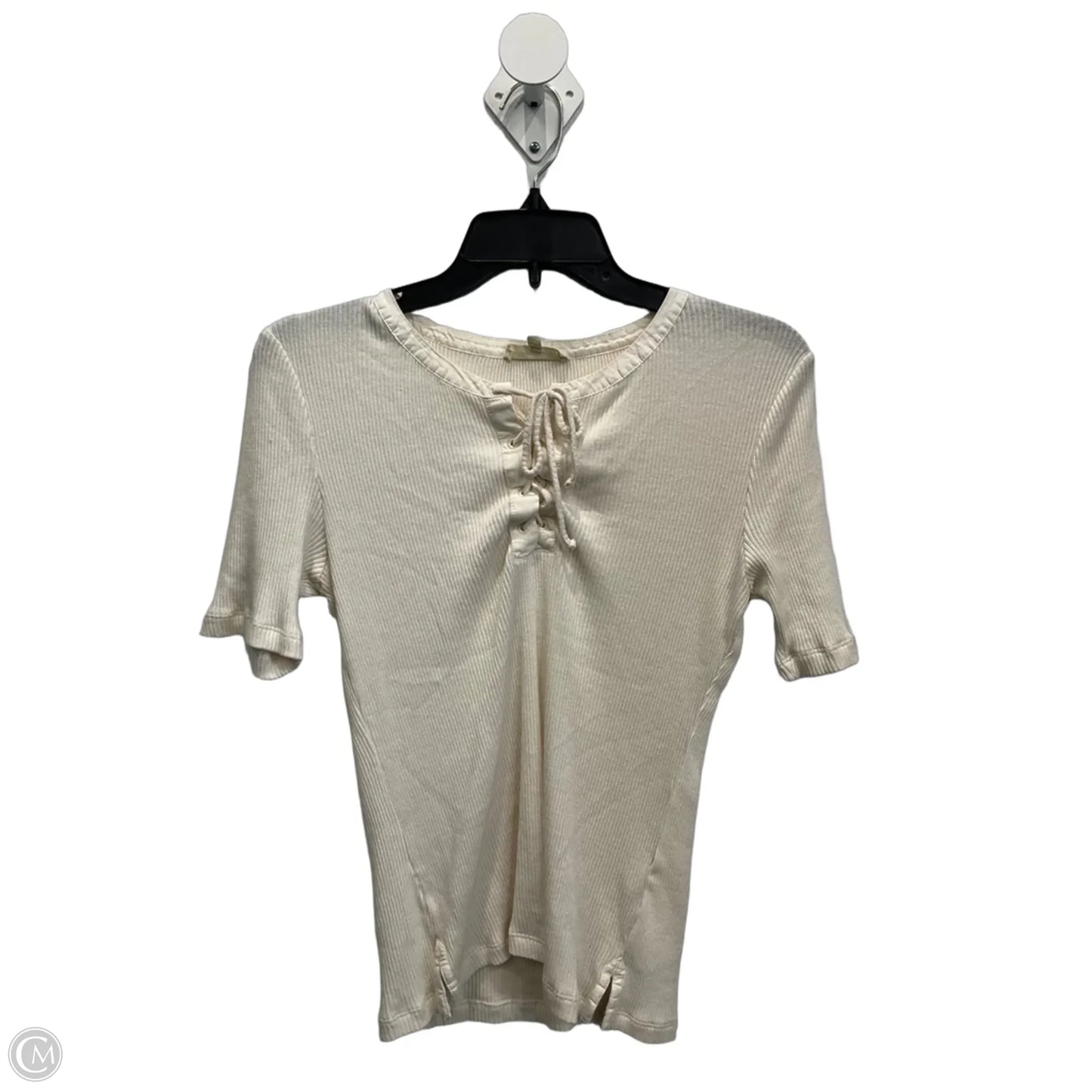 Top Short Sleeve By Madewell In Cream, Size: M