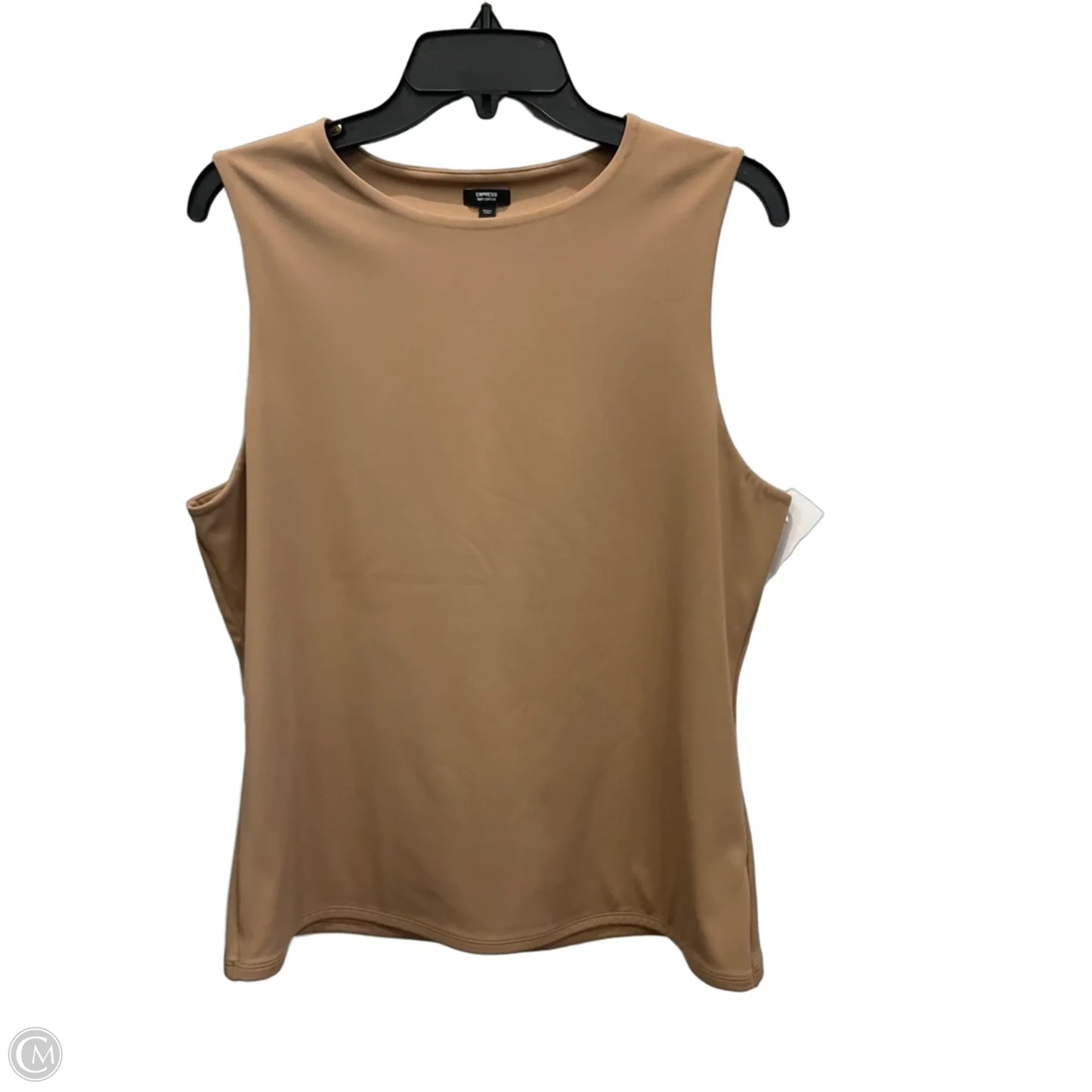 Top Sleeveless By Express In Tan, Size: Xl