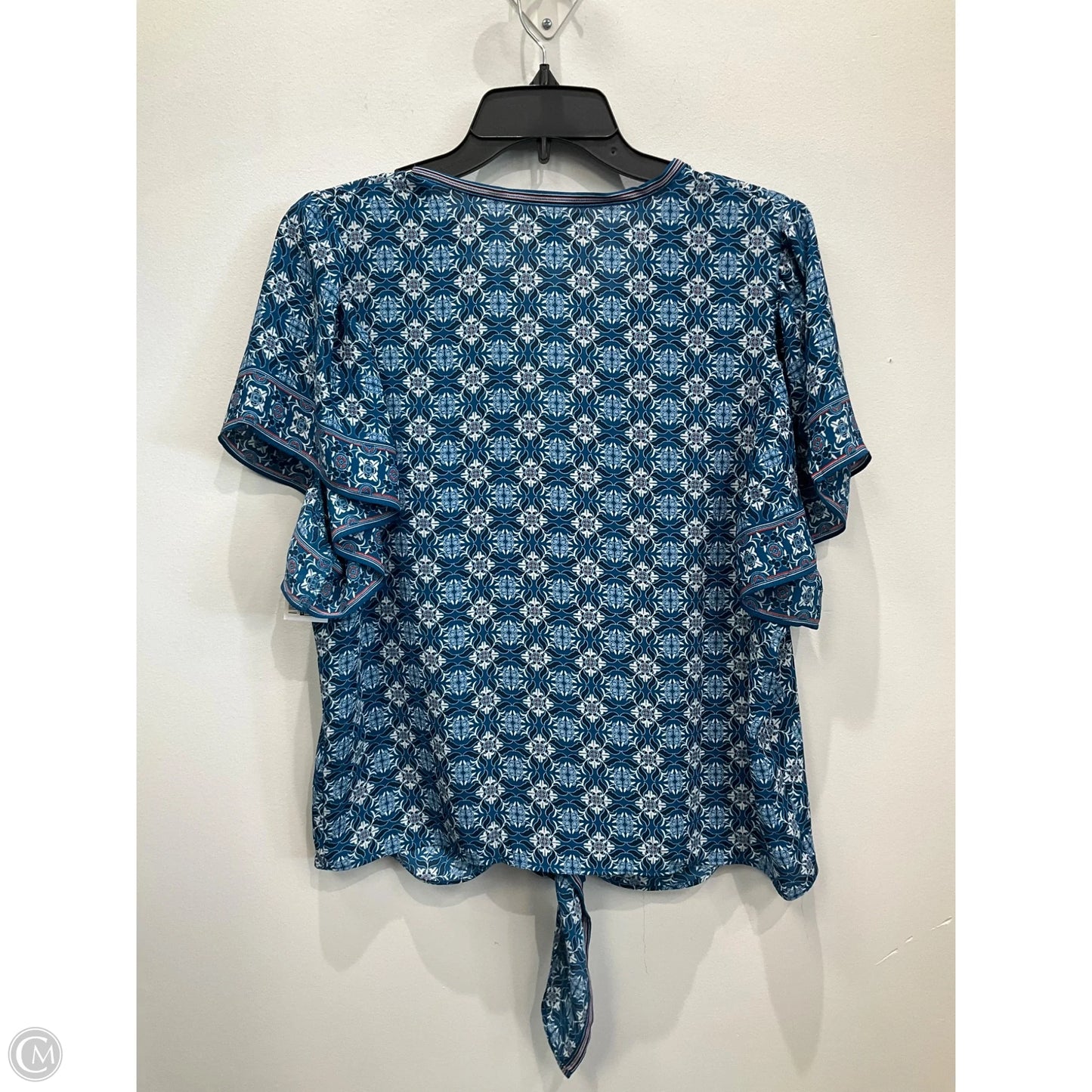 Top Short Sleeve By Max Studio In Blue, Size: Xl