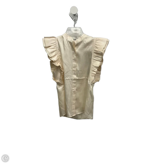 Blouse Sleeveless By Express In Cream, Size: Xs