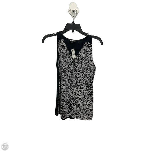 Top Sleeveless By Express In Black & White, Size: Xs