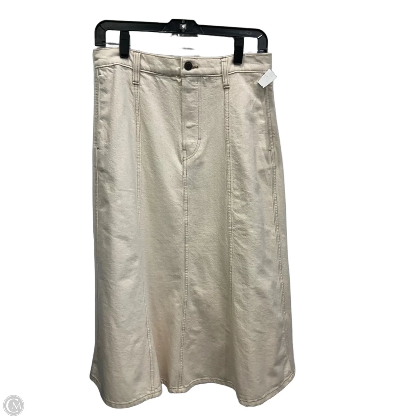 Skirt Maxi By Banana Republic In Cream Denim, Size: 6