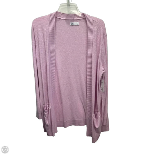 Cardigan By Croft And Barrow In Pink, Size: L