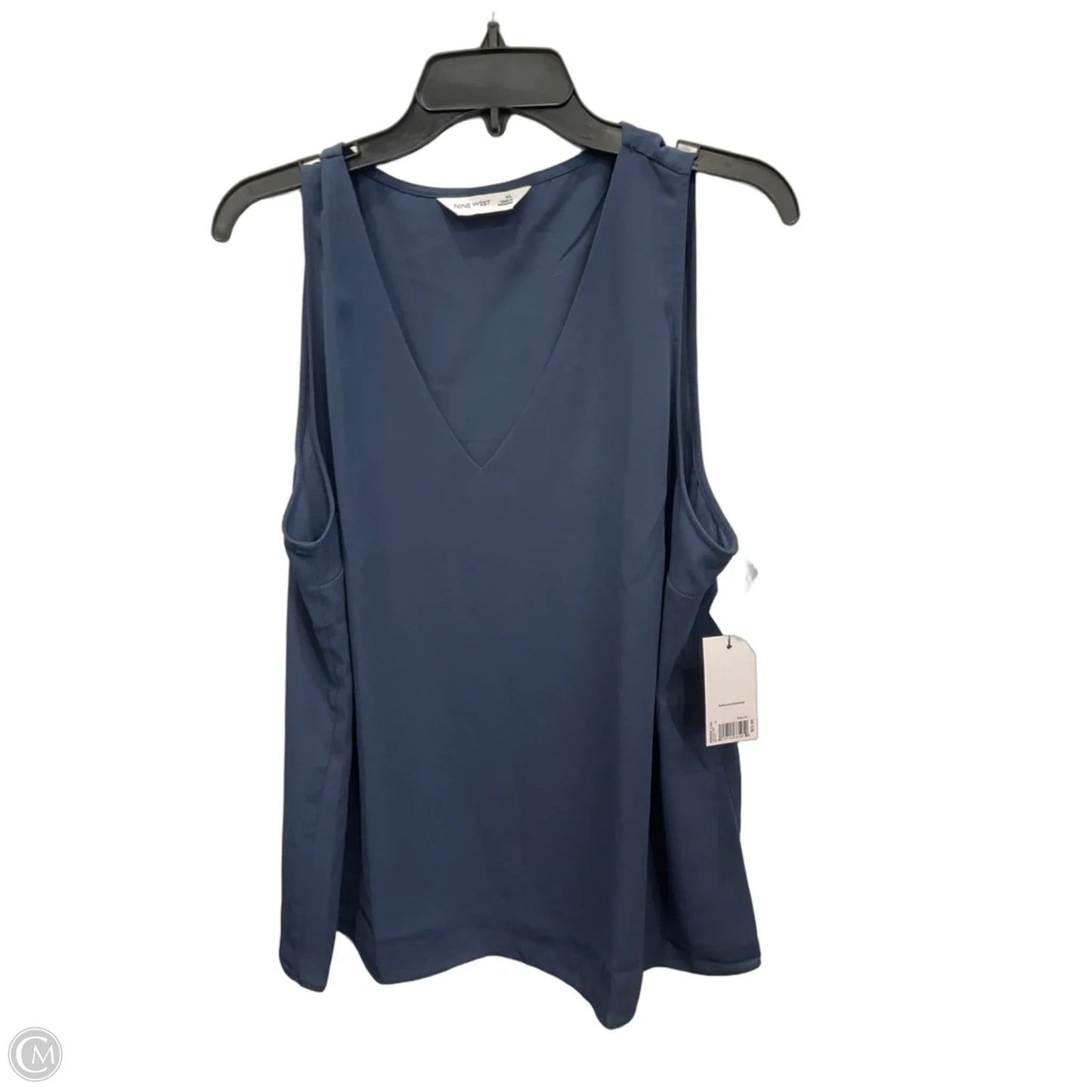 Top Sleeveless By Nine West Apparel In Blue, Size: Xl