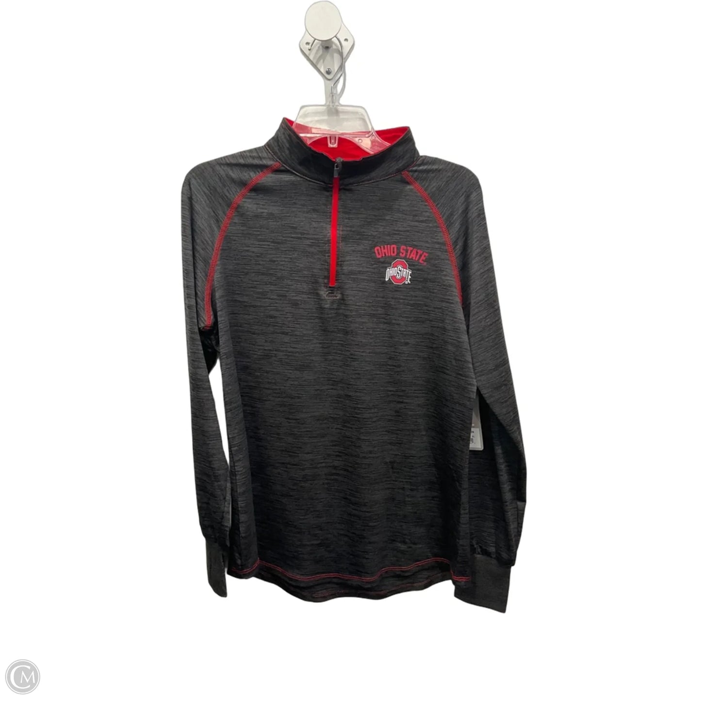 Athletic Sweatshirt Collar By Colosseum In Grey & Red, Size: Xl