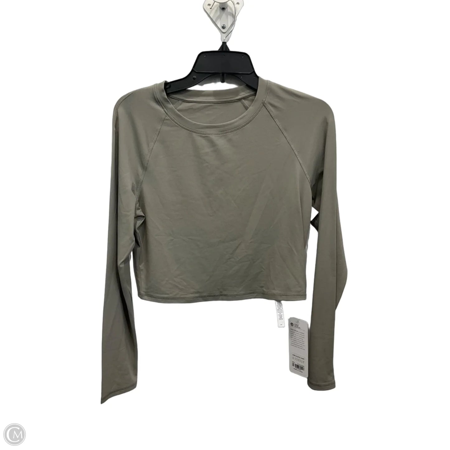 Athletic Top Long Sleeve Crewneck By Crz Yoga In Grey, Size: L