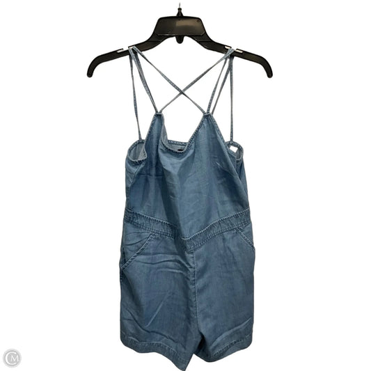 Romper By Loft In Blue Denim, Size: Xs