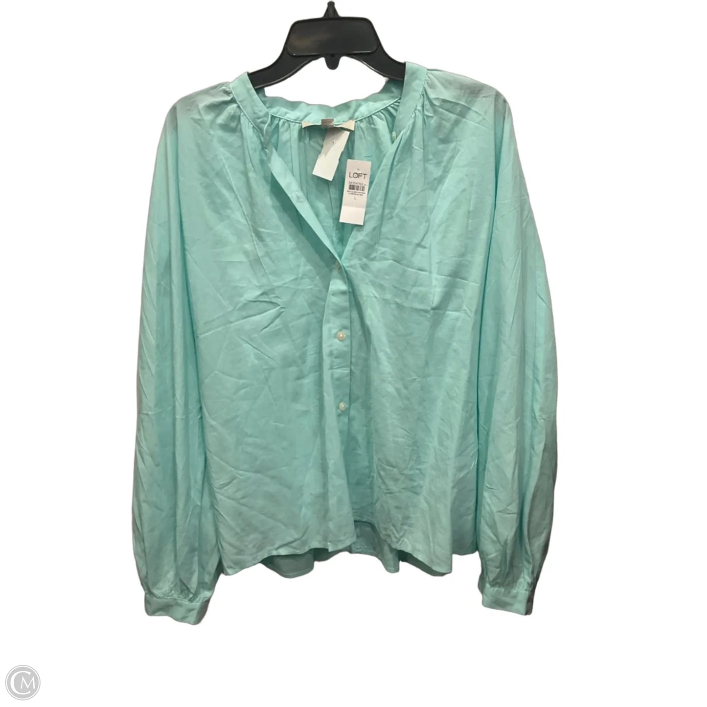 Top Long Sleeve By Loft In Blue, Size: L